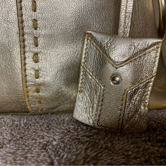 YSL Authentic Preowned Mini Muse Gold Tote Handbag - Picture 2 of 16